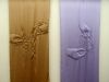 Christina Schmid: o.T., 2005 Satin genaeht, gestopft, je 325 x 143 cm &nbsp;